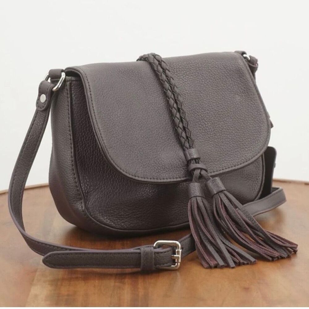 Clark’s purple cross body leather bag